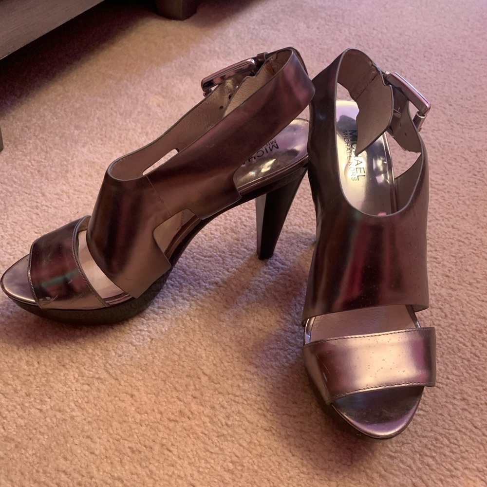 Michael Kors silver heels